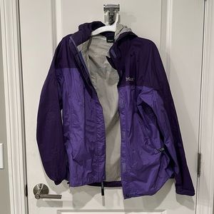 Purple marmot raincoat